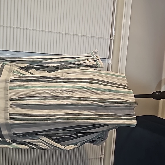 Sonoma Blue Striped Pull Over V Neck Blouse XL - Picture 7 of 11